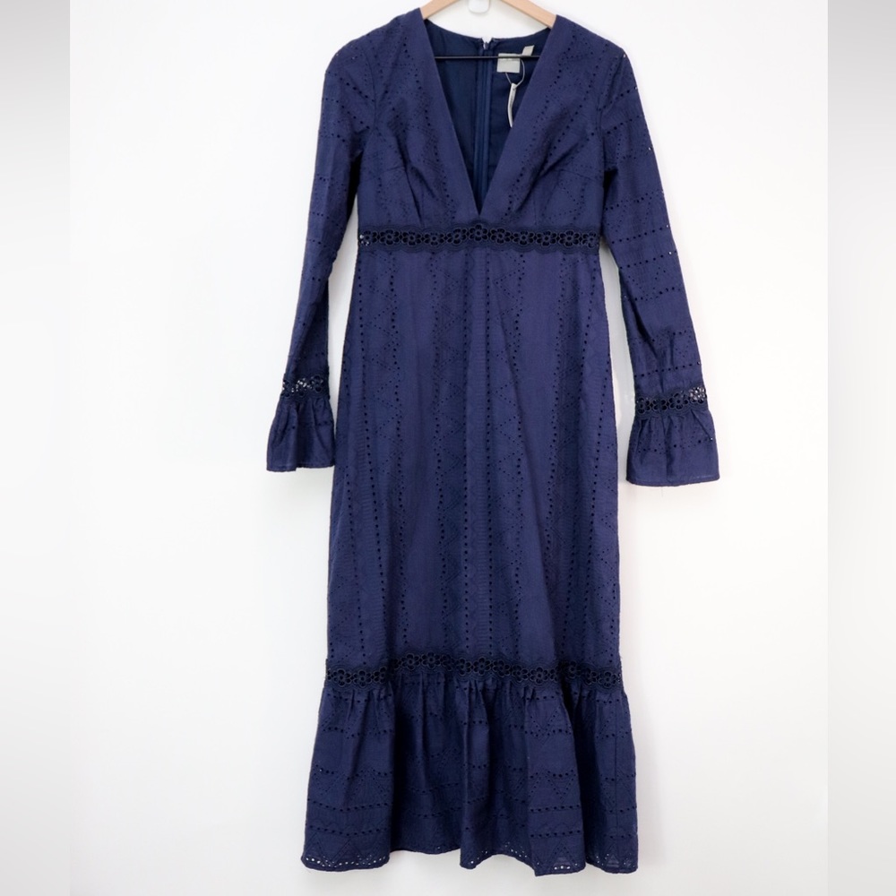 ASOS #542 Eyelet Lace Maxi Mermaid Dress SZ 6